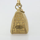 CELINE Shoulder Bag Suede Gold Auth 177291A-4