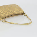 CELINE Shoulder Bag Suede Gold Auth 177291A-7