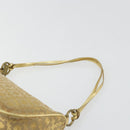 CELINE Shoulder Bag Suede Gold Auth 177291A-8
