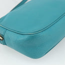 GUCCI Soho Shoulder Bag Leather Light Blue Gold 308364 Auth 177292A-13