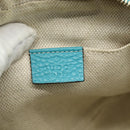 GUCCI Soho Shoulder Bag Leather Light Blue Gold 308364 Auth 177292A-15