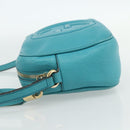 GUCCI Soho Shoulder Bag Leather Light Blue Gold 308364 Auth 177292A-4