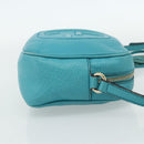 GUCCI Soho Shoulder Bag Leather Light Blue Gold 308364 Auth 177292A-5