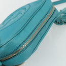 GUCCI Soho Shoulder Bag Leather Light Blue Gold 308364 Auth 177292A-6