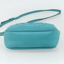 GUCCI Soho Shoulder Bag Leather Light Blue Gold 308364 Auth 177292A-9