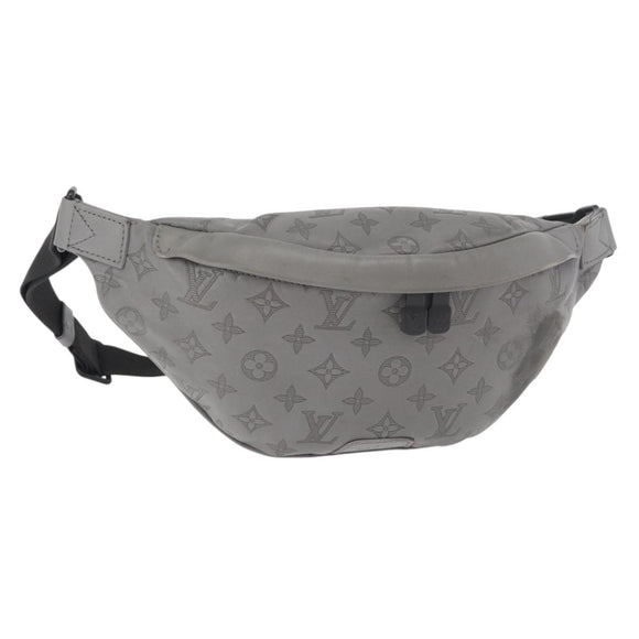 LOUIS VUITTON Monogram Shadow Discovery Bum Bag PM Gray M46108 LV Auth 177293