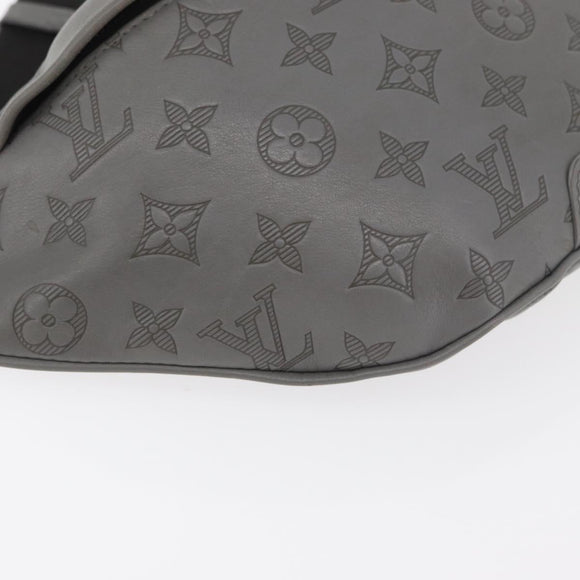 LOUIS VUITTON Monogram Shadow Discovery Bum Bag PM Gray M46108 LV Auth 177293