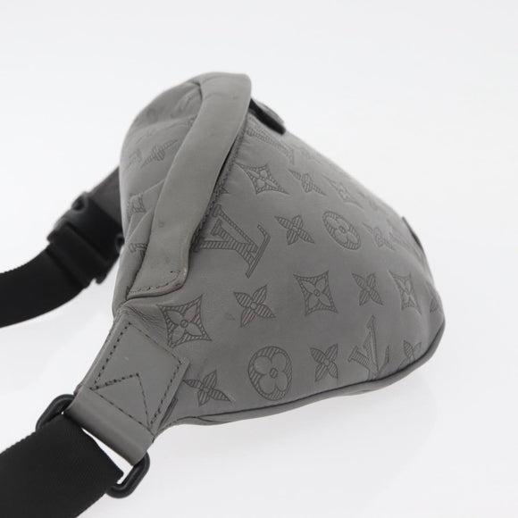 LOUIS VUITTON Monogram Shadow Discovery Bum Bag PM Gray M46108 LV Auth 177293