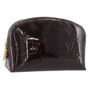 LOUIS VUITTON Vernis Pochette Cosmetic PM Pouch Amarante M91495 LV Auth 177298-1