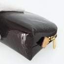 LOUIS VUITTON Vernis Pochette Cosmetic PM Pouch Amarante M91495 LV Auth 177298-15