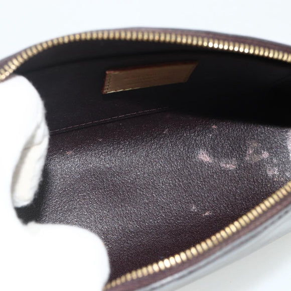 LOUIS VUITTON Vernis Pochette Cosmetic PM Pouch Amarante M91495 LV Auth 177298