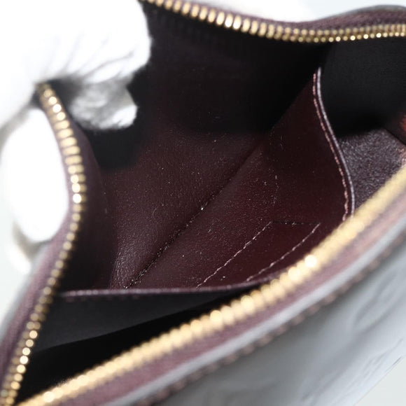 LOUIS VUITTON Vernis Pochette Cosmetic PM Pouch Amarante M91495 LV Auth 177298