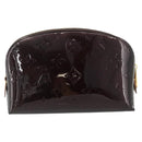 LOUIS VUITTON Vernis Pochette Cosmetic PM Pouch Amarante M91495 LV Auth 177298-2