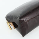 LOUIS VUITTON Vernis Pochette Cosmetic PM Pouch Amarante M91495 LV Auth 177298-14