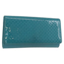 GUCCI Micro GG Canvas Clutch Bag PVC Turquoise Blue Gold 339249 Auth 177302A-1