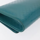 GUCCI Micro GG Canvas Clutch Bag PVC Turquoise Blue Gold 339249 Auth 177302A-15