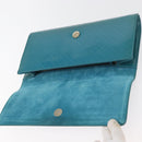 GUCCI Micro GG Canvas Clutch Bag PVC Turquoise Blue Gold 339249 Auth 177302A-8
