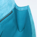 GUCCI Micro GG Canvas Clutch Bag PVC Turquoise Blue Gold 339249 Auth 177302A-18