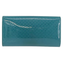 GUCCI Micro GG Canvas Clutch Bag PVC Turquoise Blue Gold 339249 Auth 177302A-2