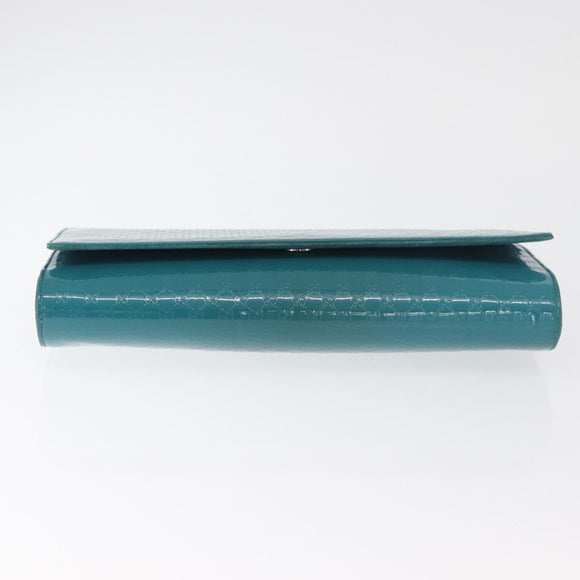 GUCCI Micro GG Canvas Clutch Bag PVC Turquoise Blue Gold 339249 Auth 177302A