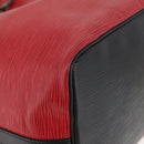 LOUIS VUITTON Epi Petit Noe Shoulder Bag Bicolor Black Red M44172 Auth 177306A-9