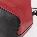 LOUIS VUITTON Epi Petit Noe Shoulder Bag Bicolor Black Red M44172 Auth 177306A-14