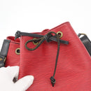 LOUIS VUITTON Epi Petit Noe Shoulder Bag Bicolor Black Red M44172 Auth 177306A-10