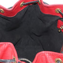 LOUIS VUITTON Epi Petit Noe Shoulder Bag Bicolor Black Red M44172 Auth 177306A-19
