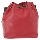 LOUIS VUITTON Epi Petit Noe Shoulder Bag Bicolor Black Red M44172 Auth 177306A-2