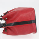 LOUIS VUITTON Epi Petit Noe Shoulder Bag Bicolor Black Red M44172 Auth 177306A-4
