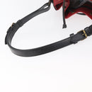 LOUIS VUITTON Epi Petit Noe Shoulder Bag Bicolor Black Red M44172 Auth 177306A-7