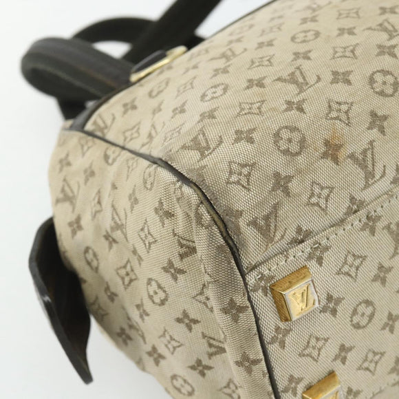 LOUIS VUITTON Monogram Mini Josephine GM Hand Bag Khaki M92310 LV Auth 177307