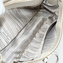 Salvatore Ferragamo Gancini Hand Bag Leather White Silver Auth 177310A-23