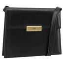 Christian Dior Shoulder Bag Leather Black Gold Auth 177312-1