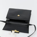 Christian Dior Shoulder Bag Leather Black Gold Auth 177312-19