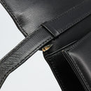 Christian Dior Shoulder Bag Leather Black Gold Auth 177312-9