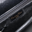 Christian Dior Shoulder Bag Leather Black Gold Auth 177312-20