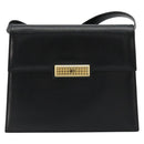 Christian Dior Shoulder Bag Leather Black Gold Auth 177312-13