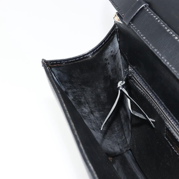 Christian Dior Shoulder Bag Leather Black Gold Auth 177312