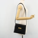Christian Dior Shoulder Bag Leather Black Gold Auth 177312-24