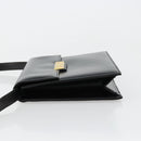 Christian Dior Shoulder Bag Leather Black Gold Auth 177312-4
