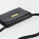 Christian Dior Shoulder Bag Leather Black Gold Auth 177312-6