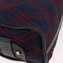 PRADA Graphic Quilt Hand Bag Leather Nylon 2way Navy Gold Auth 177317A-14