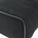 CELINE Circle Hand Bag Nylon Black Gold Auth 177318A-9