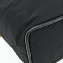 CELINE Circle Hand Bag Nylon Black Gold Auth 177318A-14