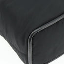 CELINE Circle Hand Bag Nylon Black Gold Auth 177318A-16