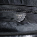 CELINE Circle Hand Bag Nylon Black Gold Auth 177318A-17