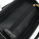 CELINE Circle Hand Bag Nylon Black Gold Auth 177318A-6