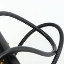 CELINE Circle Hand Bag Nylon Black Gold Auth 177318A-8