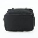 CELINE Circle Hand Bag Nylon Black Gold Auth 177318A-5